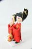 Picture of Traditional Chinese Bride and Groom Wedding Cake Topper with a dog