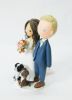 Picture of Gorgeous Bride and Groom Wedding Cake Topper with Dogs