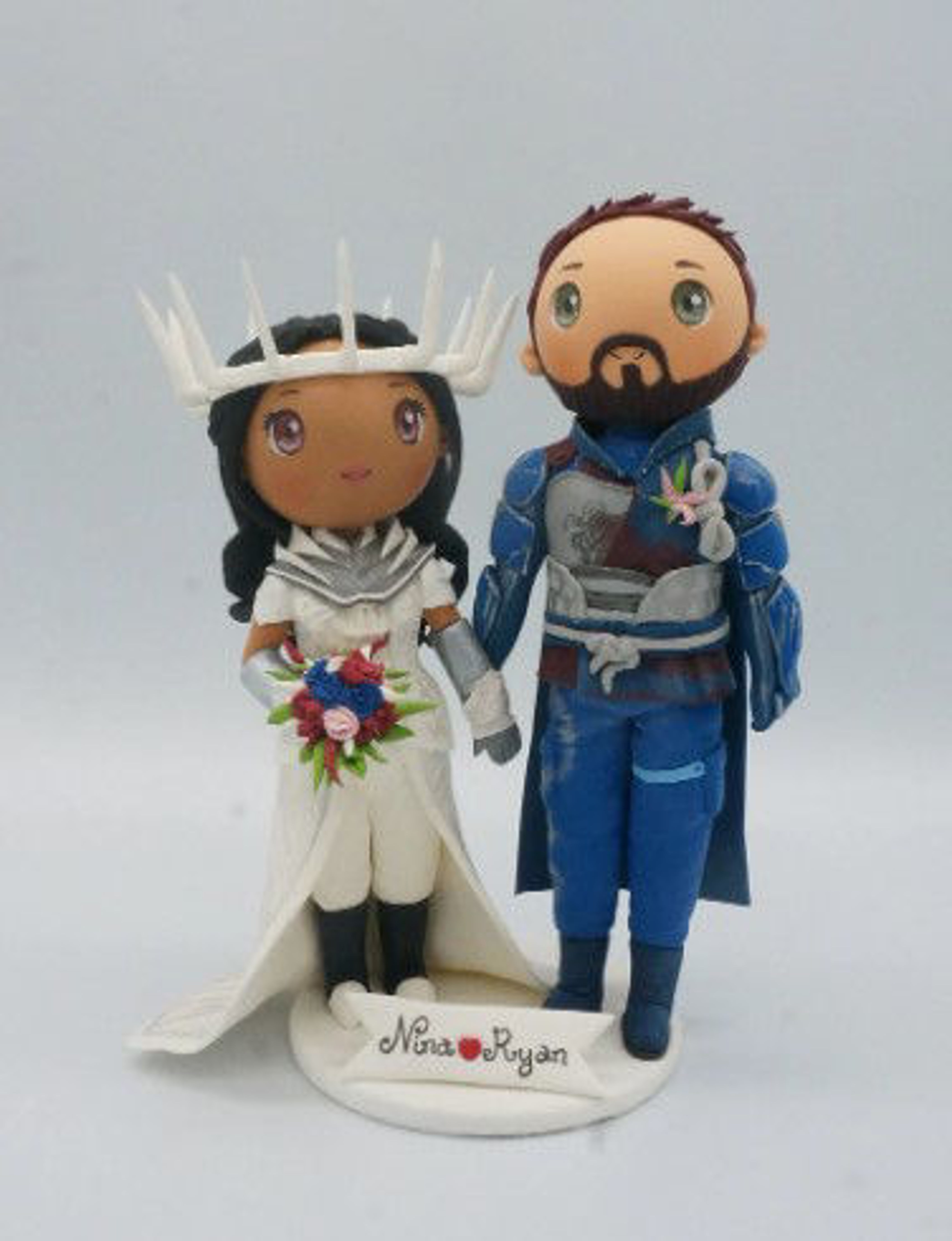 Picture of Final Fantasy 5 wedding cake topper, Video gamer wedding gift