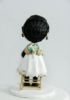 Picture of Short Bride with Stool Wedding Cake Topper, Kissing Bride & Groom Clay Topper