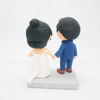 Picture of Animal Crossing wedding cake topper, Online game bride & groom wedding topper
