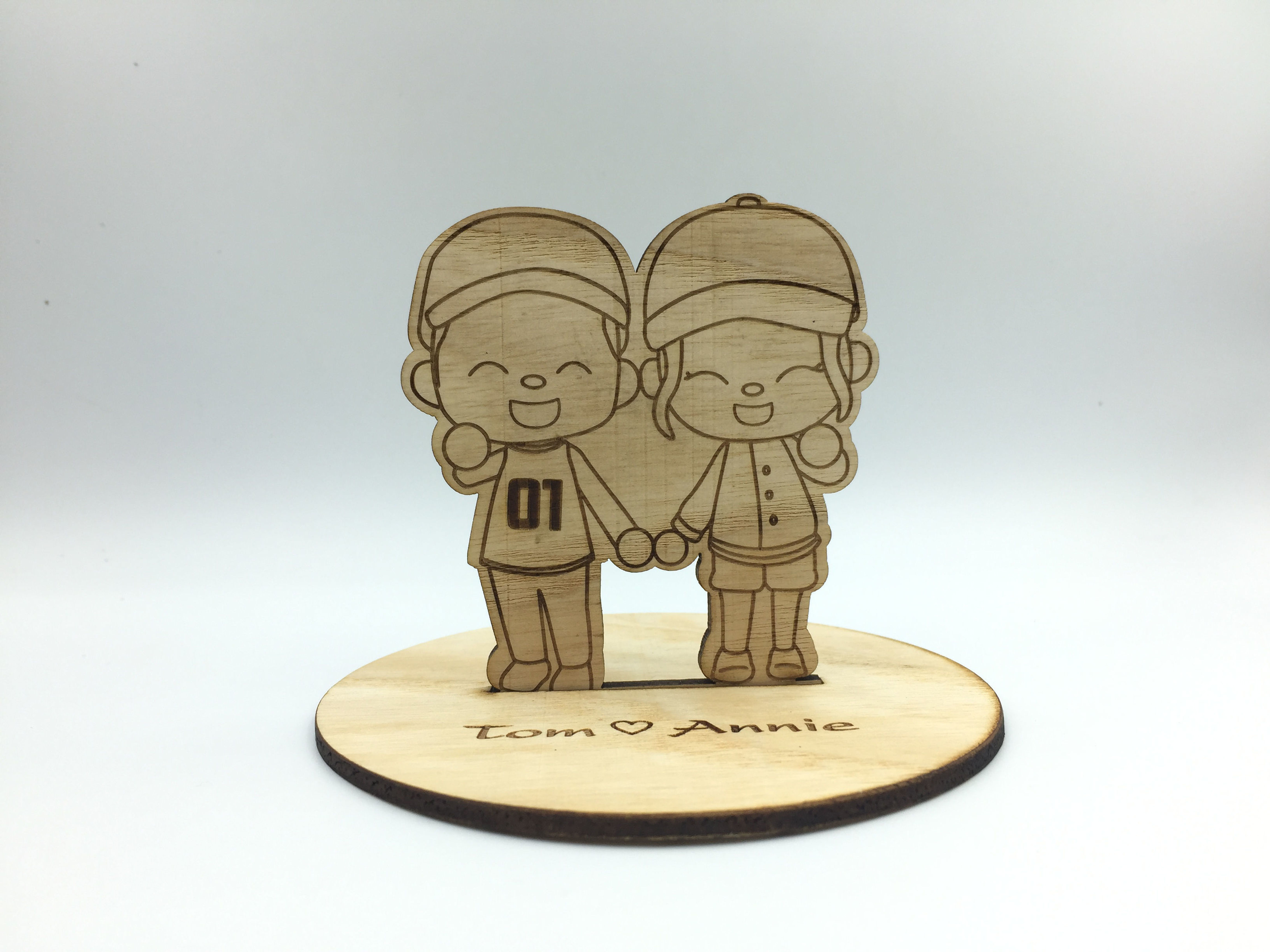 Picture of Custom Animal Crossing Wood Standee, Wood Engraved wedding cake topper