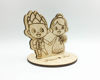 Picture of Custom Animal Crossing Wedding Cake Topper, Wood Engraved Wedding Topper
