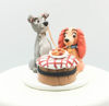 Picture of Lady & The Tramp wedding cake topper, Romantic gift for couple