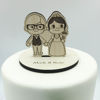 Picture of Personalized Wood Engraved Wedding Cake Topper, Animal Crossing Bride & Groom Figure