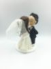 Picture of Sneakers Groom Wedding Shoes Cake Topper, Kissing Bride and Groom Cake Figurine with Cat