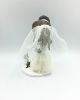 Picture of Sneakers Groom Wedding Shoes Cake Topper, Kissing Bride and Groom Cake Figurine with Cat
