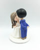 Picture of Elopement wedding cake topper, V- neck wedding dress cake topper