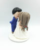 Picture of Elopement wedding cake topper, V- neck wedding dress cake topper