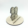 Picture of Custom Filipino Barong wedding cake topper, Personalised Wood Engraved Gifts, Wood Standee