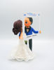 Picture of Coffee Meets Bagel Wedding Cake Topper, Dating App Wedding Cake Topper