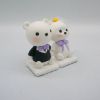 Picture of Couple Polar Bear Wedding Cake Topper, Purple Wedding Theme Cake Topper