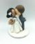 Picture of Custom wedding cake topper, Curly bun bride and buzz cut groom