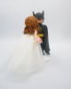 Picture of Batman Groom Bride Wedding Cake Topper, Cheek Kissing Wedding Cake Topper