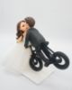 Picture of BMX Freestyle Biker Wedding Cake Topper, Custom Kissing Wedding Cake Topper