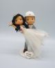 Picture of  Construction Worker Wedding Cake Topper, Funny Bride Groom cake topper