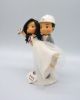 Picture of  Construction Worker Wedding Cake Topper, Funny Bride Groom cake topper