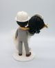 Picture of  Construction Worker Wedding Cake Topper, Funny Bride Groom cake topper