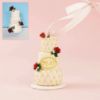 Picture of Custom Wedding Cake Ornament, Personalized Keepsake Wedding Cake Replica