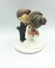 Picture of Boho Wedding Cake Topper, Kissing Bride Groom Topper