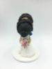 Picture of Classic Wedding Cake Topper,  Curly hair Groom & Bun hair Bride Cake Topper