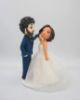 Picture of First Dance Wedding Dance wedding cake topper, Curly Hair Groom and Bun Bride Topper