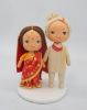 Picture of Plus size bride & groom cake topper, Saree Wedding Cake topper
