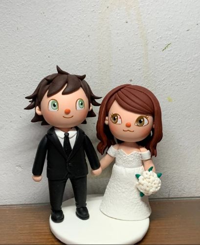 Picture of Animal Crossing Wedding Cake Figurine, Online Game Inspired Wedding Cake Topper