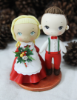 Picture of Christmas Wedding Cake Topper, First Christmas as Mr & Mrs figurine