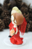 Picture of Custom Christmas Wedding Cake Topper, Red Wedding Theme Cake Topper