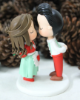 Picture of Holiday Wedding Cake Topper, Christmas Theme Wedding Cake Topper