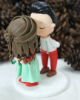 Picture of Holiday Wedding Cake Topper, Christmas Theme Wedding Cake Topper