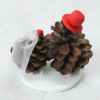 Picture of Pinecones Wedding Cake Topper, Winter wedding cake topper