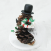 Picture of Pinecones Wedding Cake Topper, Christmas wedding cake topper