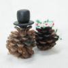 Picture of Pinecones Wedding Cake Topper, Christmas wedding cake topper