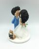 Picture of I Do Too Wedding Cake Topper with Dog, Custom Wedding Gift for Couple
