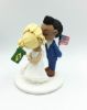 Picture of US and Brazil Wedding Cake Topper, Mixed Race Wedding Cake Topper