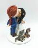 Picture of Wedding cake topper with cats, Man- Braid Groom figurine