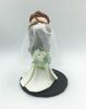 Picture of Rustic Wedding Cake Topper, Kissing Bride and Groom Wedding Figurine