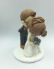 Picture of Nerd Wedding cake topper, Cupcake lover wedding cake topper, Kissing bride and groom figurine
