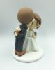 Picture of Nerd Wedding cake topper, Cupcake lover wedding cake topper, Kissing bride and groom figurine