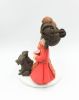 Picture of Chinese Wedding Cake Topper with Dogs, Red Wedding Theme Cake Topper