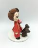 Picture of Chinese Wedding Cake Topper with Dogs, Red Wedding Theme Cake Topper