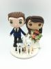 Picture of Custom Funko Pop Wedding Cake Topper With Dogs