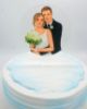 Picture of Custom Bride & Groom Portrait Wedding Cake Topper, Acrylic Glass Painting Wedding Couple