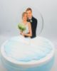 Picture of Custom Bride & Groom Portrait Wedding Cake Topper, Acrylic Glass Painting Wedding Couple