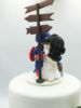 Picture of Captain America Groom and Nurse Bride wedding cake topper Marvel Harry Potter Pokémon Minion Disney Inspire Wedding Cake Topper