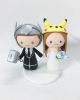 Picture of Thor groom and Pokemon bride wedding cake topper, Avengers inspire wedding