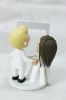 Picture of Bumble wedding cake topper, It's a Match wedding cake topper, Online Dating app bride & groom topper