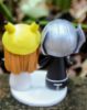 Picture of Thor groom & Pikachu bride Wedding Cake Topper, Movie inspire wedding theme, Game Commission Wedding topper